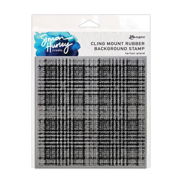 Simon Hurley create. Cling Mount Stamp 6" x 6" - Tartan Plaid