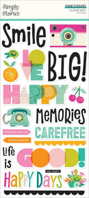 Simple Stories Foam Stickers - Color Me Happy