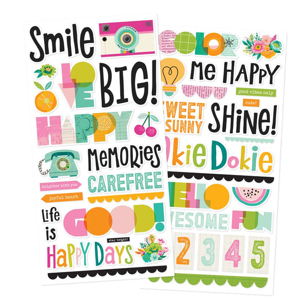 Simple Stories Foam Stickers - Color Me Happy