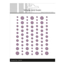 Packaging of purple dot stickers with 'Simple and Basic' branding on a white background.