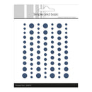 Packaging of 'Simple and Basic' enamel dots with blue dots on a white background.