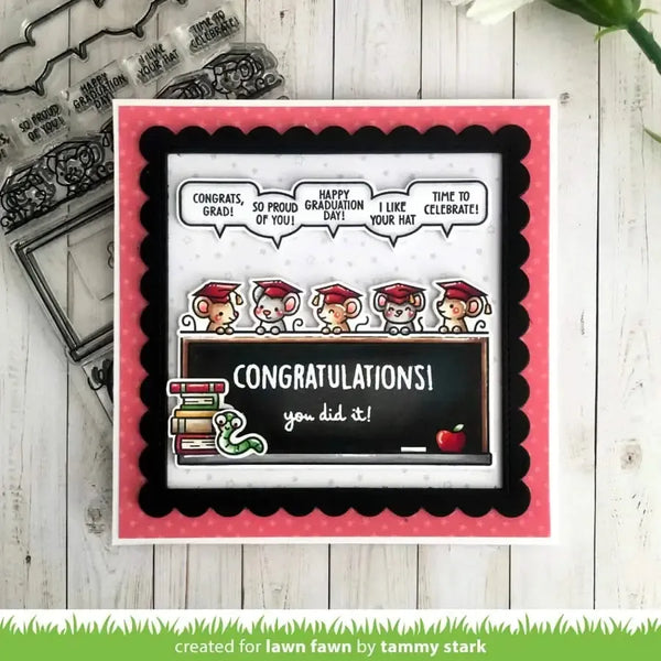 Lawn Clippings Colouring Stencils - Simply Celebrate Graduation