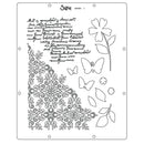 Sizzix die cut with floral, butterfly, and leaf designs on a white background