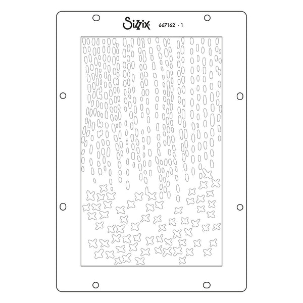 Sizzix die cut template with butterfly pattern on a white background