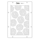 Sizzix die cut machine template with circular pattern on a white background