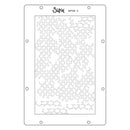 Sizzix die cut template with geometric pattern on a white background