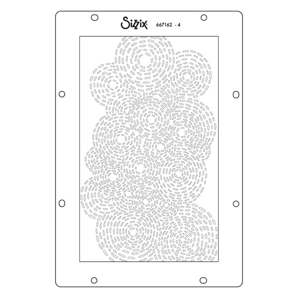 Sizzix die with circular pattern on a white background