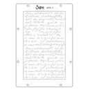 Sizzix embossing folder with cursive text design on a white background