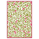 Decorative paper with leaf and berry pattern on a white background