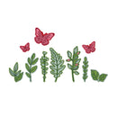 Sizzix Clear Stamps With Framelits Dies By Vicki Boutin 12/Pkg - Greenery Layers