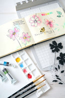 Sizzix Studio Clear Stamp Set By Willow Wolfe 11/Pkg - Wild Blooms^