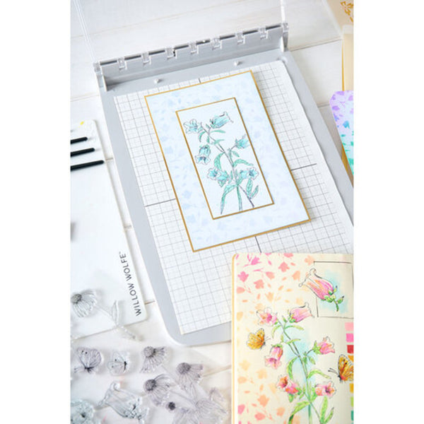 Sizzix Studio Clear Stamp Set By Willow Wolfe 18/Pkg - Floral Frames and Mini Flowers