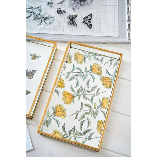 Sizzix Studio Clear Stamp Set By Willow Wolfe 18/Pkg - Floral Frames and Mini Flowers