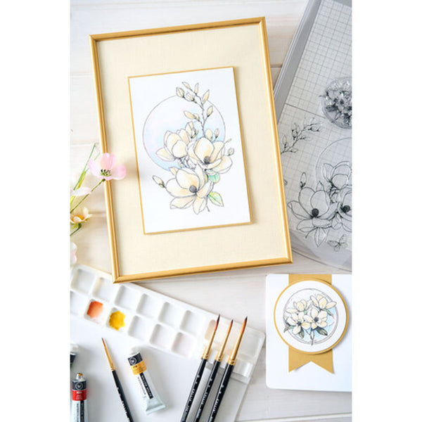 Sizzix Studio Clear Stamp Set By Willow Wolfe 7/Pkg - Magnolia