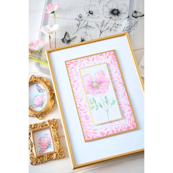 Sizzix Studio Layered Stencils By Willow Wolfe 4/Pkg - Backgrounds