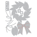Set of metal dies with floral and decorative elements on a white background