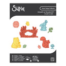 Sizzix stamps and framelets set with various animal and nature-themed designs on a white background.
