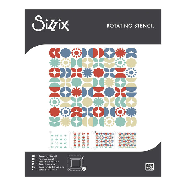Sizzix Rotating Stencil By Sizzix 1/Pkg - Retro Vibe