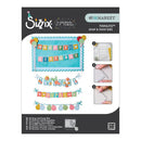 Sizzix 49 and Market Thinlits Snap & Swap Dies packaging with birthday-themed designs.