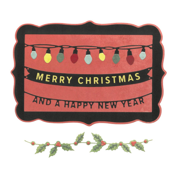 Sizzix Thinlits Die Set By 49 and Market 15/Pkg - Snap and Swap Merry Christmas