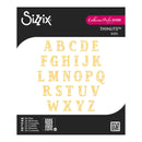 Sizzix Catherine Pooler Designs Thinlits Dies set with alphabet letters on a white background