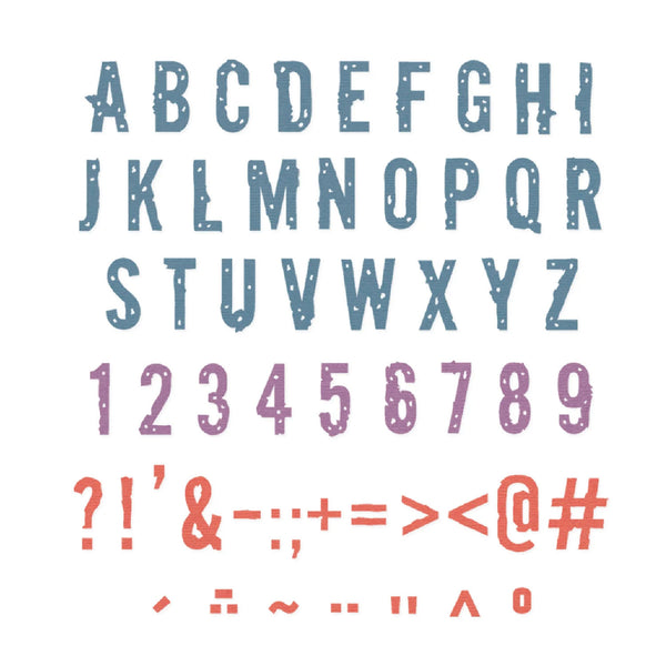 Alphabet and number set with decorative patterns on a white background