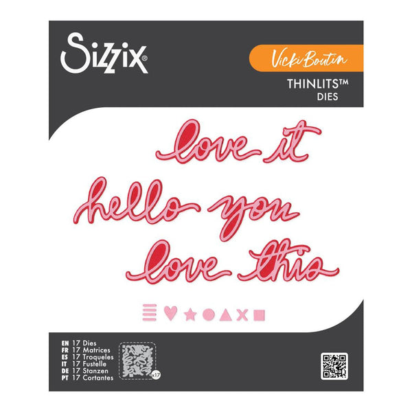 Sizzix Thinlits Die Set By Vicki Boutin 17/Pkg - Vicki Script