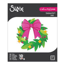 Sizzix Thinlits Dies packaging with a Christmas wreath and pink bow design.