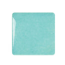 Turquoise square plate with a subtle pattern on a white background