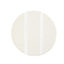 Round white object with a textured surface on a white background