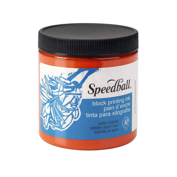 Speedball Water-Soluble Block Printing Ink 236ml -  Orange
