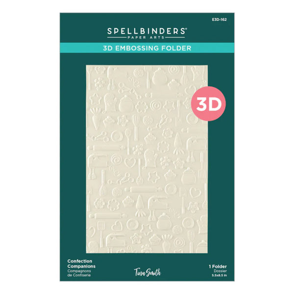 Spellbinders 3D Embossing Folder packaging with embossed design on a white background