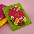 Decorative card with floral design and 'Thanks for all you do' text on a pink background