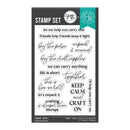 Hero Arts clear stamp set with various phrases on a white background