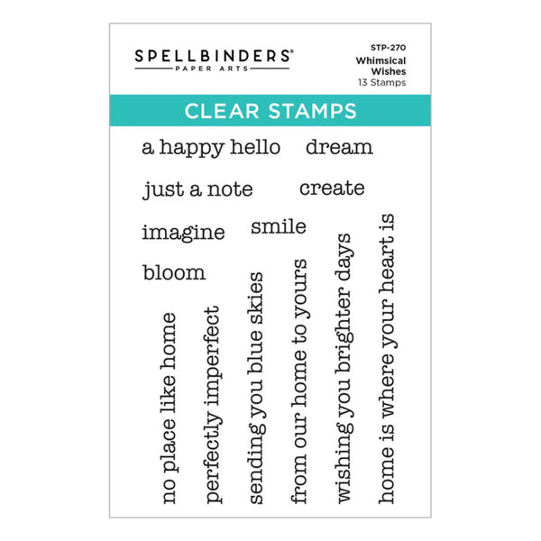 Spellbinders Clear Stamp Set by Vicky Papaioannou - Whimsical Wishes