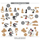 Spellbinders paper art template for a 'Classic Mouse Wedding' with Mickey and Minnie Mouse figures.