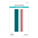 Spellbinders cutting dies packaging with striped pattern on a white background