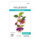 Spellbinders paper arts cutting dies packaging with fuchsia flowers on a white background