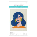 Spellbinders paper art cutting dies packaging with a woman's face design on a beige background.