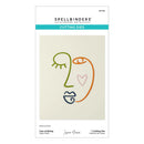 Spellbinders paper arts cutting dies packaging with abstract line art design on a beige background.