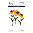 Package of Simon Hurley cutting dies with sunflower design on a white background