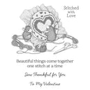 Spellbinders House-Mouse Heart and Soul Cling Rubber Stamps - Stitched with Love