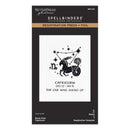Spellbinders Capricorn zodiac design on a black and white packaging