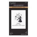 Spellbinders Virgo zodiac design on a black and white packaging