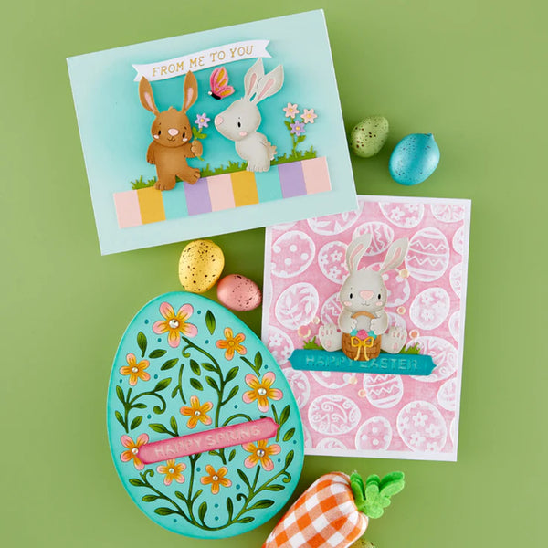 Spellbinders Stencil by Simon Hurley - Layered Ornate Eggs