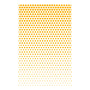 Rectangular mat with a pattern of yellow dots on a white background