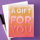 Spellbinders 3D Embossing Folder Beveled A Gift For You A2 Cardfront*