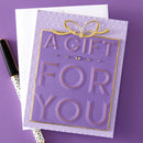 Spellbinders 3D Embossing Folder Beveled A Gift For You A2 Cardfront*