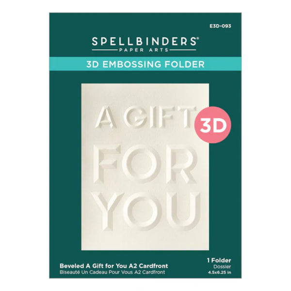 Spellbinders 3D Embossing Folder Beveled A Gift For You A2 Cardfront*