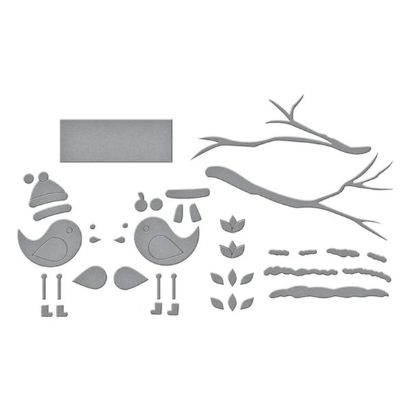 Spellbinders All About Christmas Etched Die Set by Lisa Horton - Little Birdies